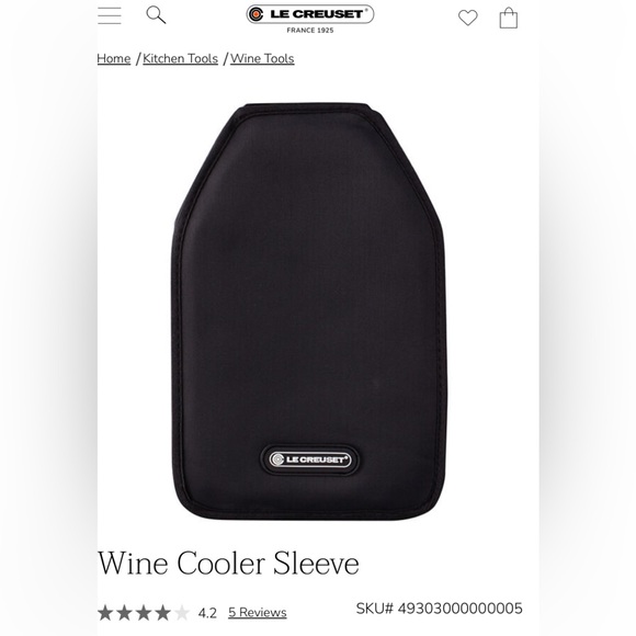 Le Creuset Kitchen Nwt Le Creuset Wine Cooler Sleeve Poshmark